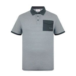 Lee Cooper Mens Stripe Polo Shirt / Charcoal/White